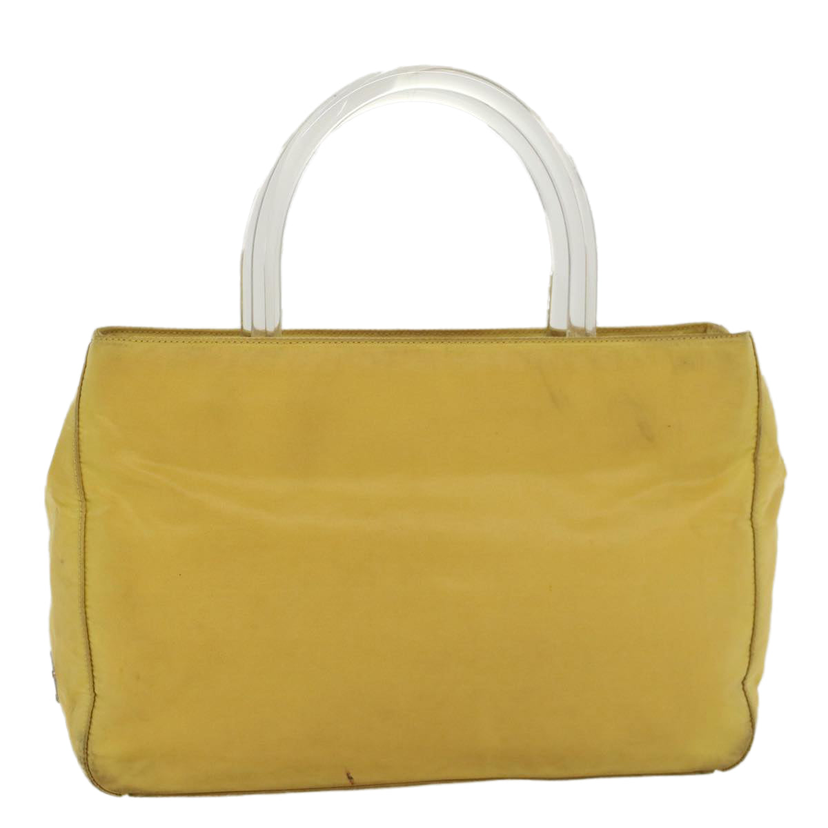 Prada Hand Bag Nylon Yellow
