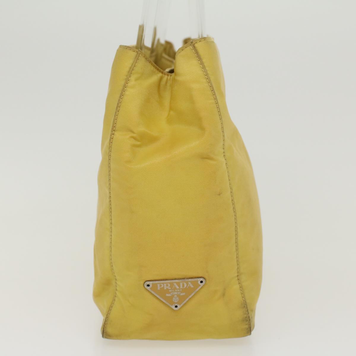 Prada Hand Bag Nylon Yellow