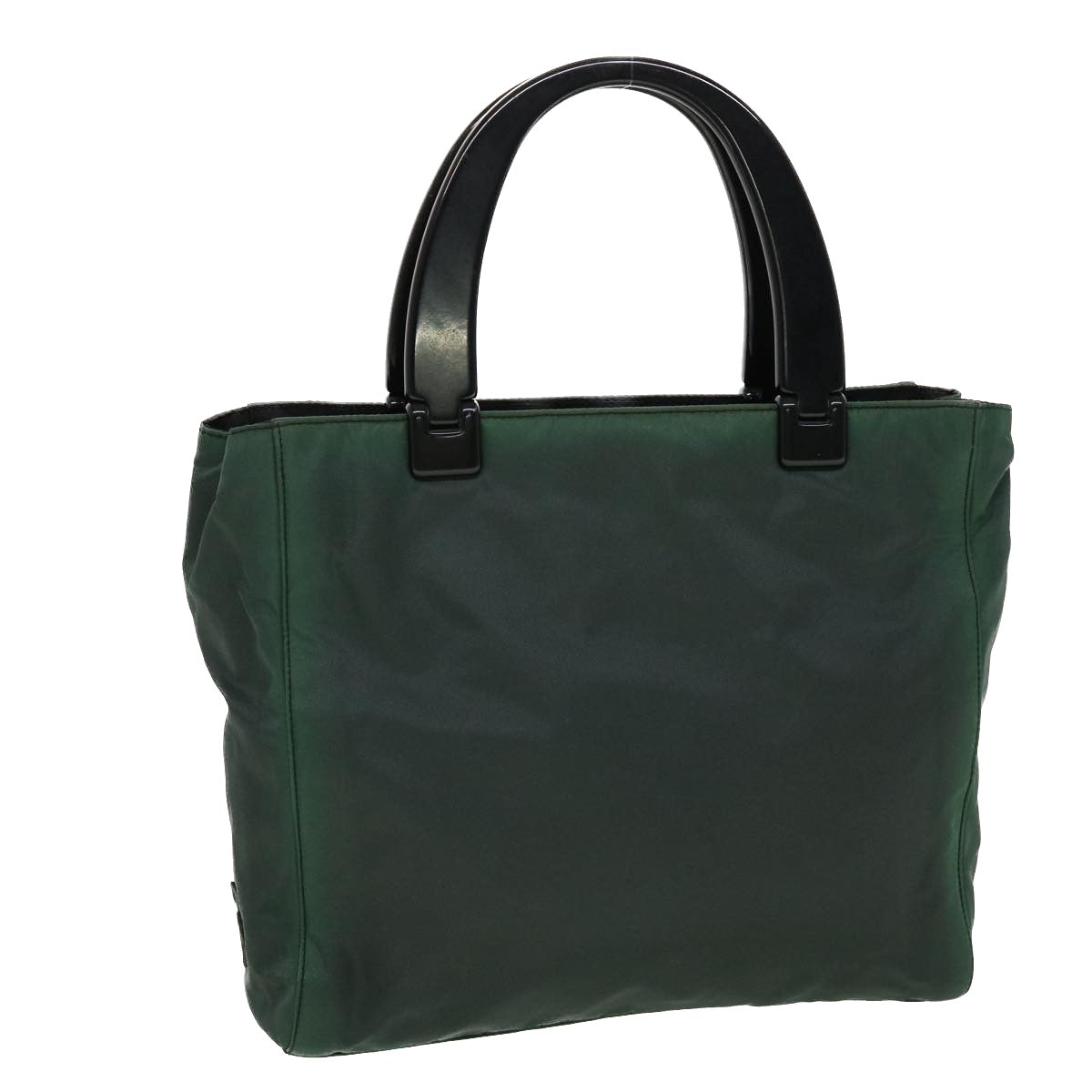 Prada Hand Bag Nylon Green