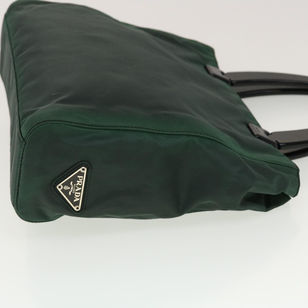 Prada Hand Bag Nylon Green