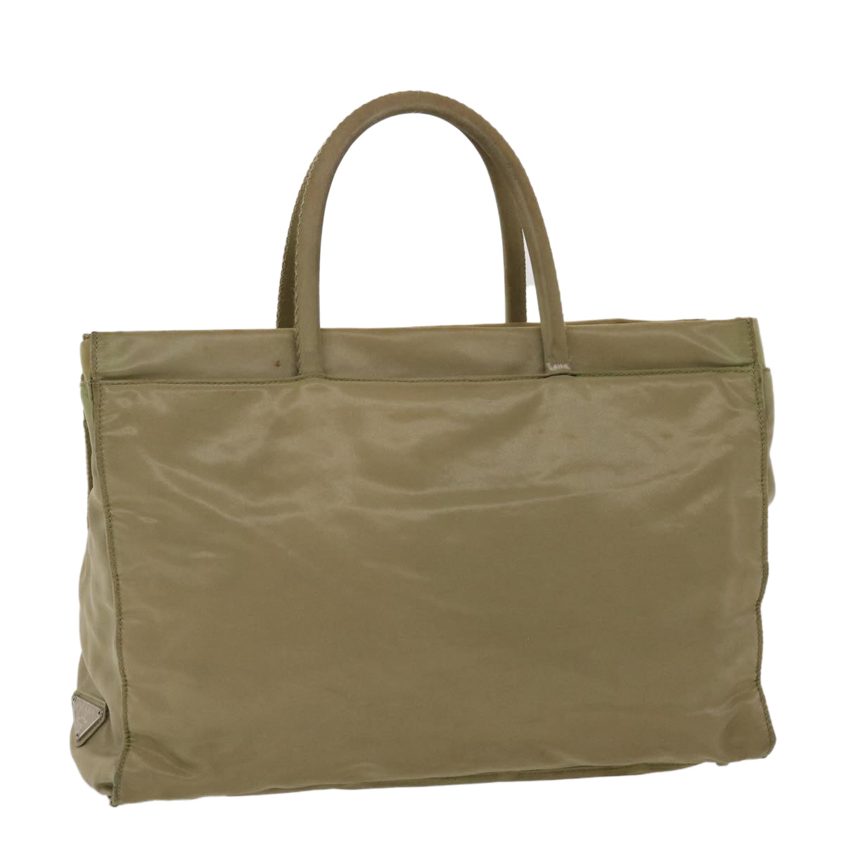Prada Hand Bag Nylon Khaki