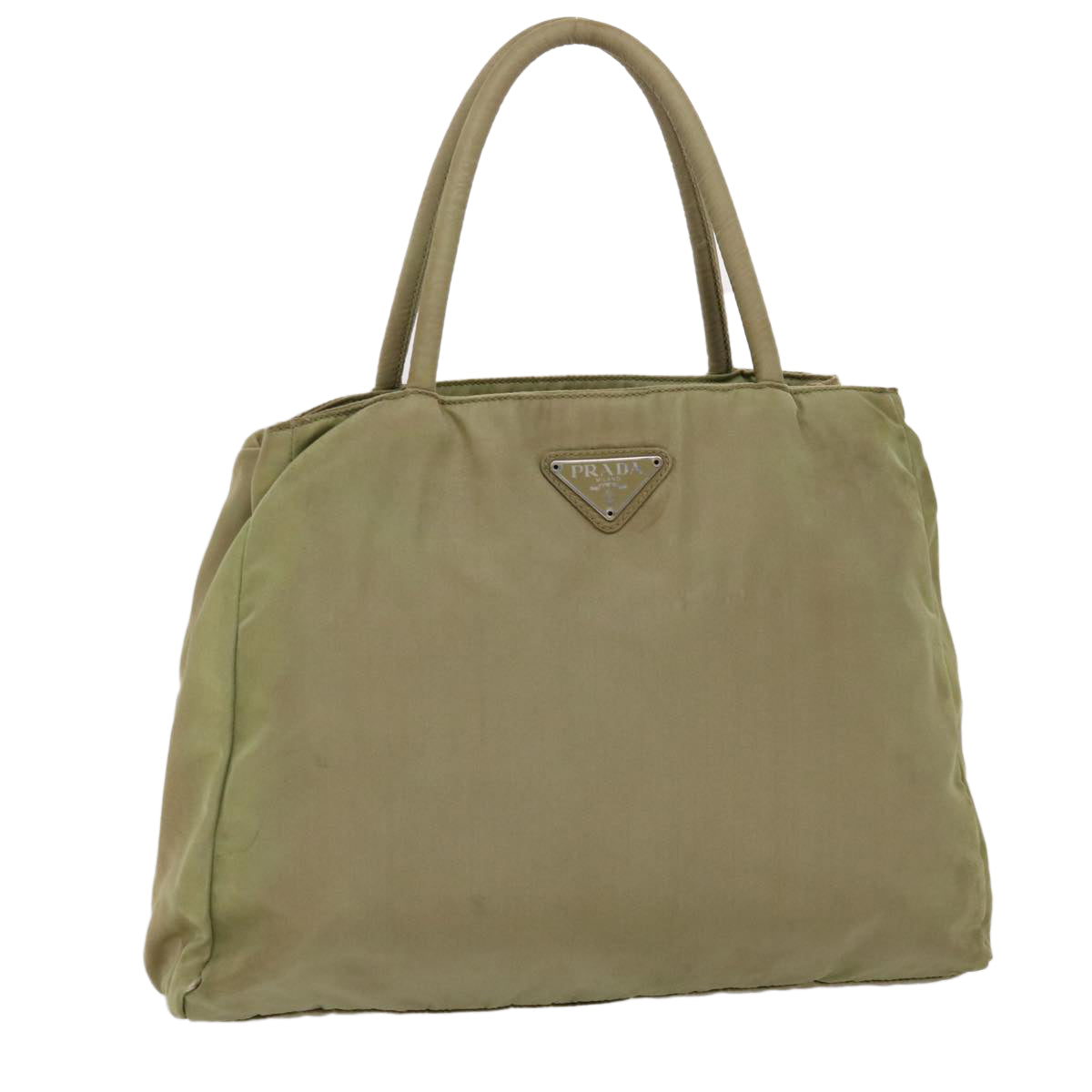 Prada Hand Bag Nylon Khaki