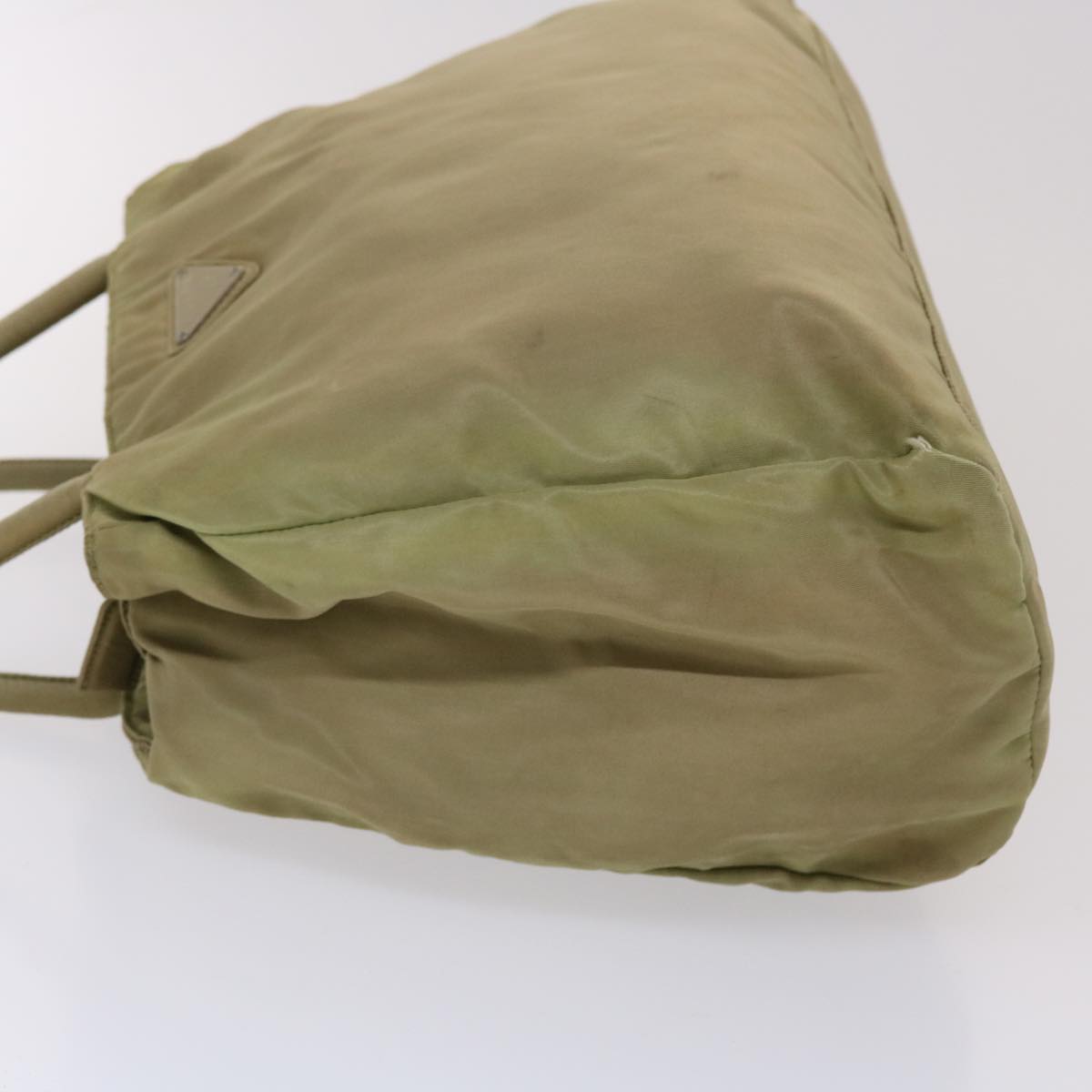 Prada Hand Bag Nylon Khaki