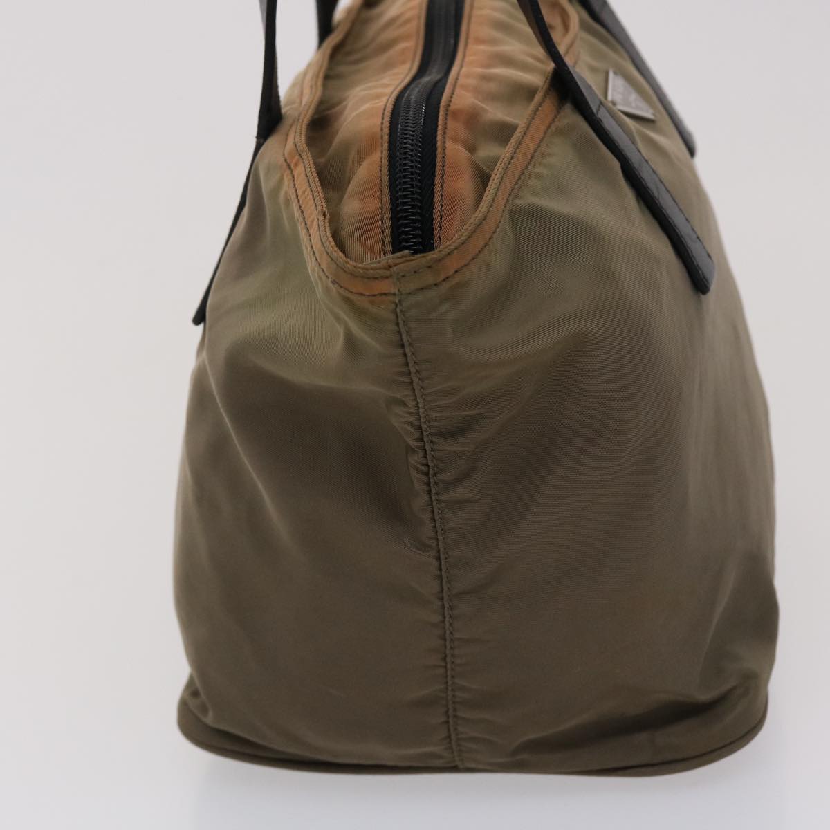 Prada Hand Bag Nylon Brown