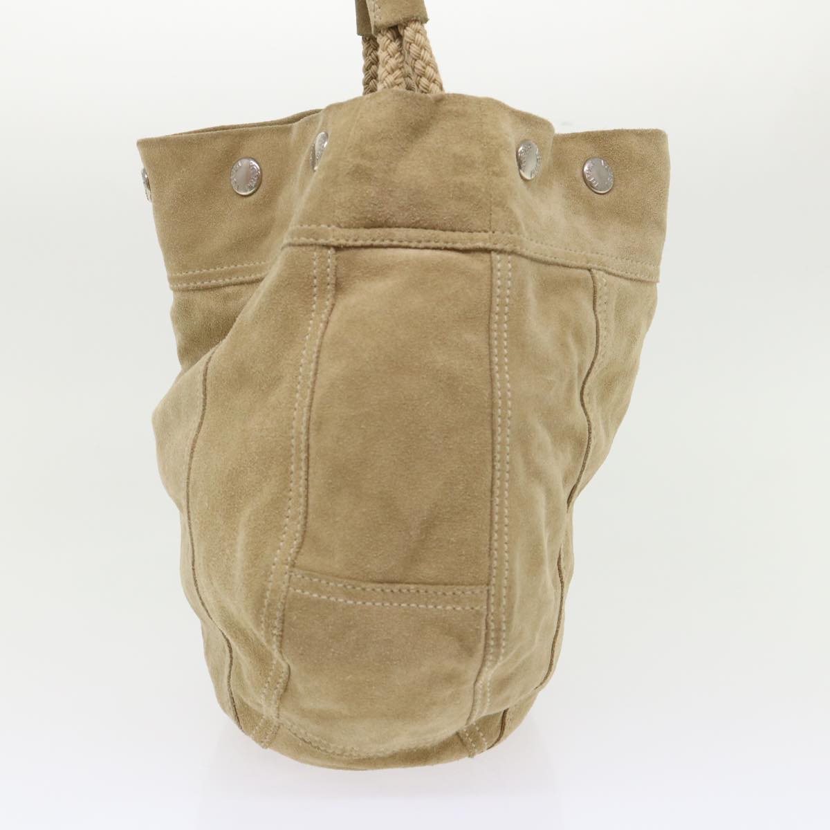 Prada Shoulder Bag Suede Beige
