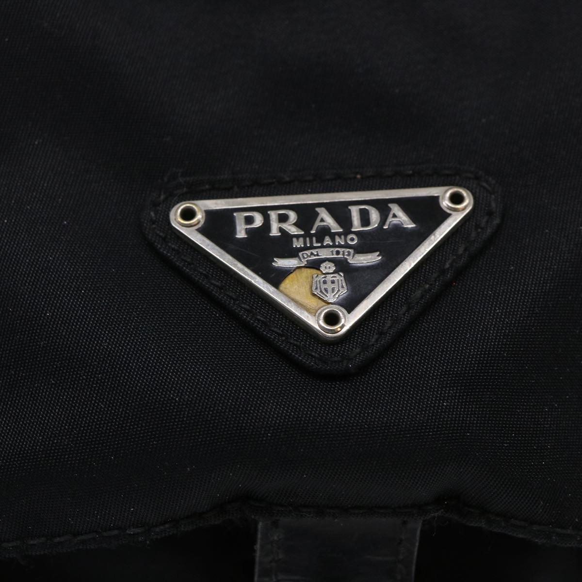 PRADA Shoulder Bag Nylon Black Auth