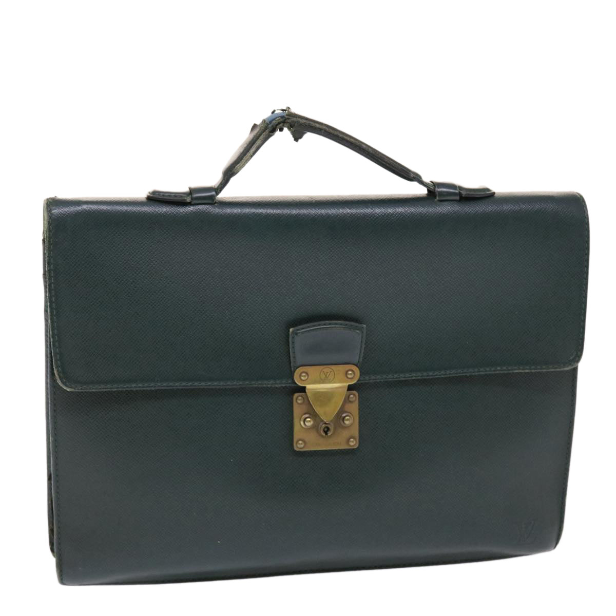 LOUIS VUITTON Taiga Serviette Moskova Business Bag Epicea LV Auth bs6996