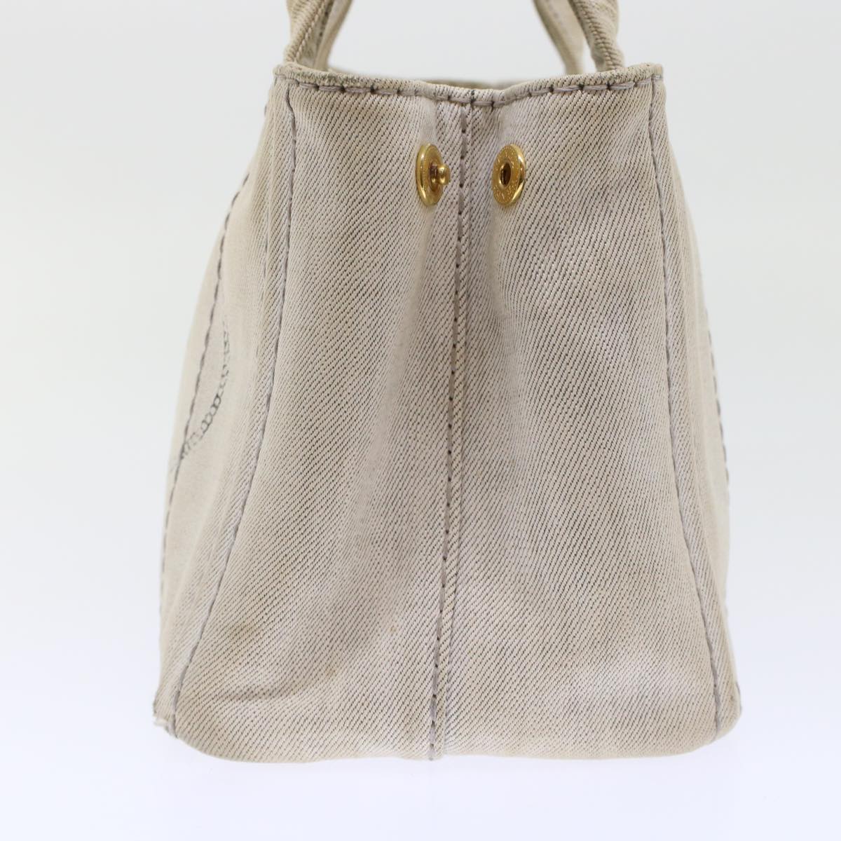 PRADA Kanapa PM Hand Bag Canvas White Auth