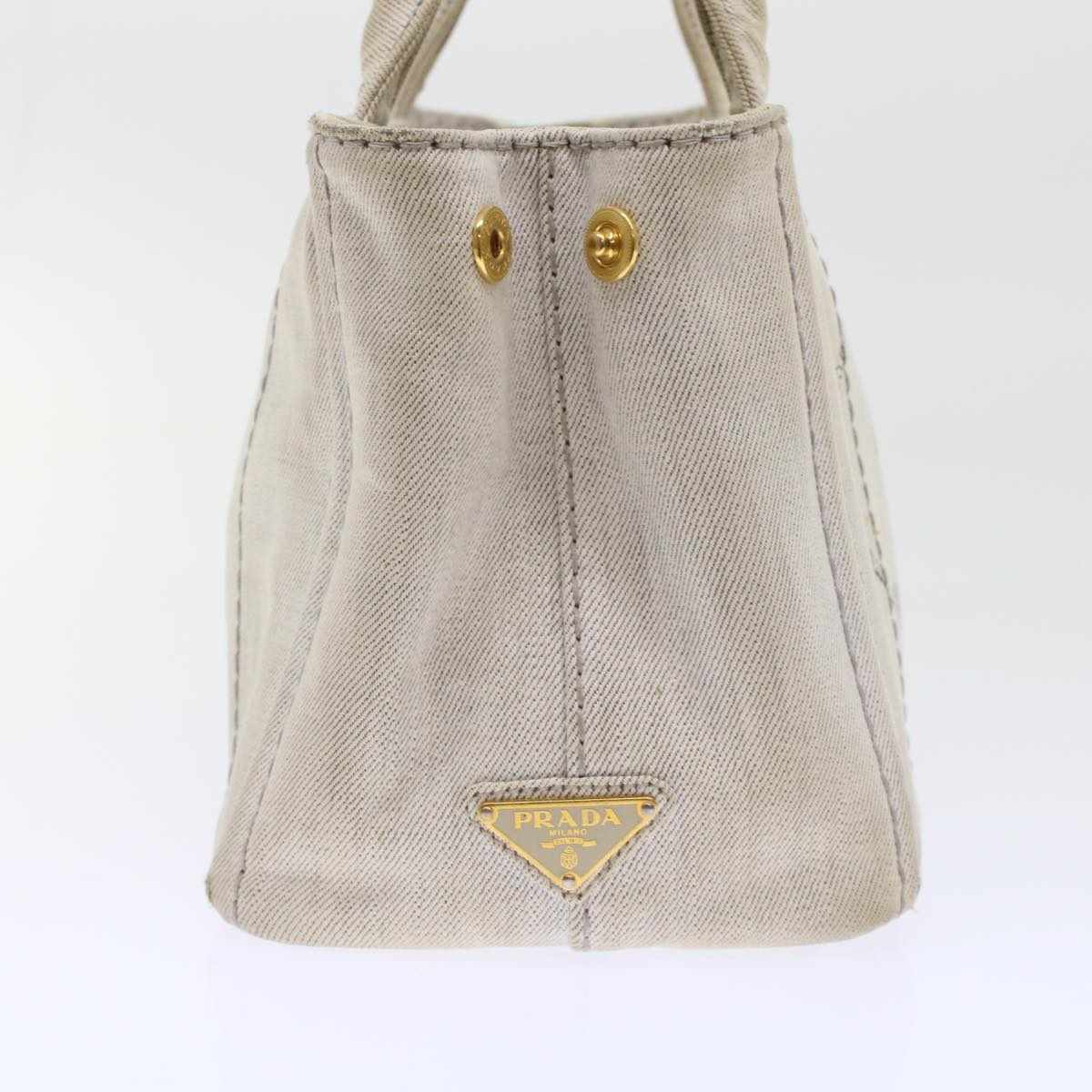 PRADA Kanapa PM Hand Bag Canvas White Auth