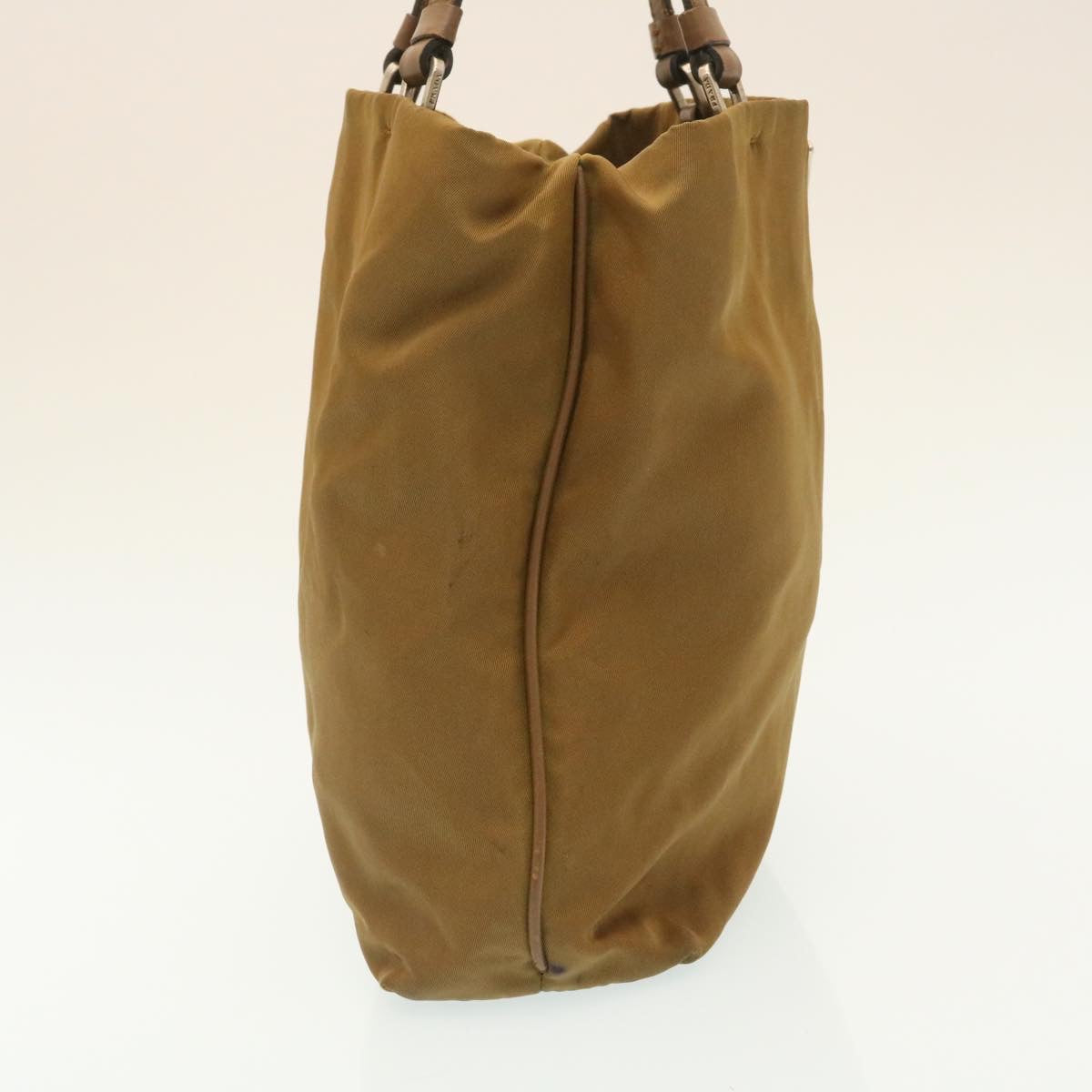 Prada Hand Bag Nylon Brown