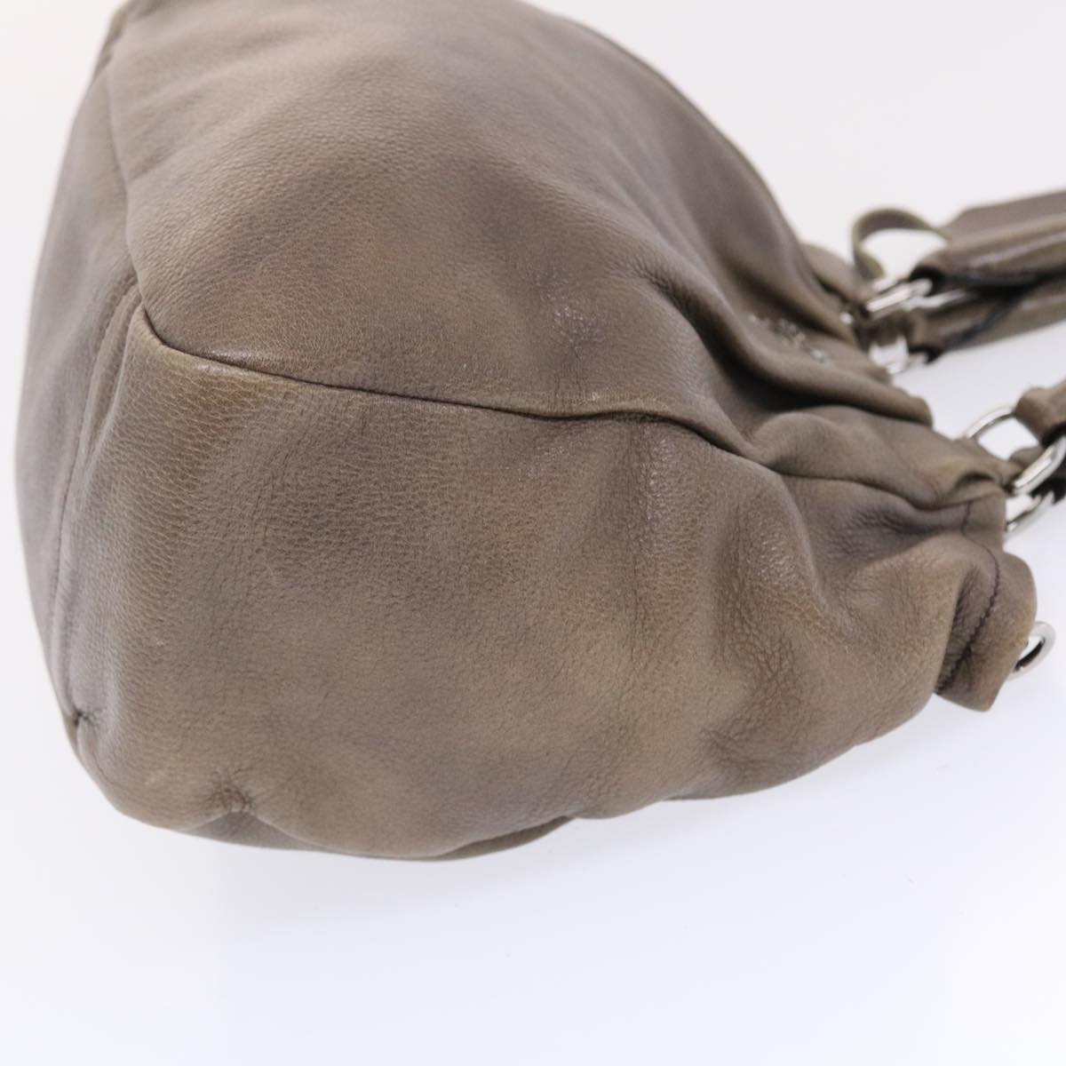 Prada Hand Bag Leather 2way Brown