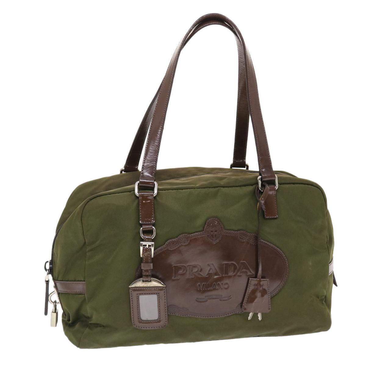 Prada Shoulder Bag Nylon Khaki