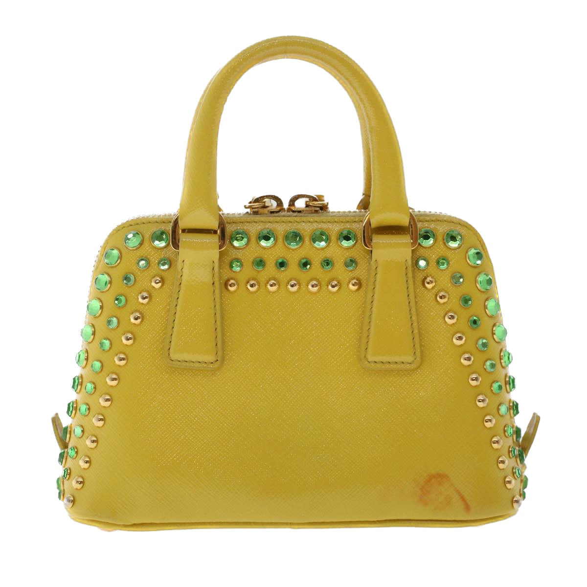 Prada Bijoux Hand Bag Safiano leather 2way Yellow