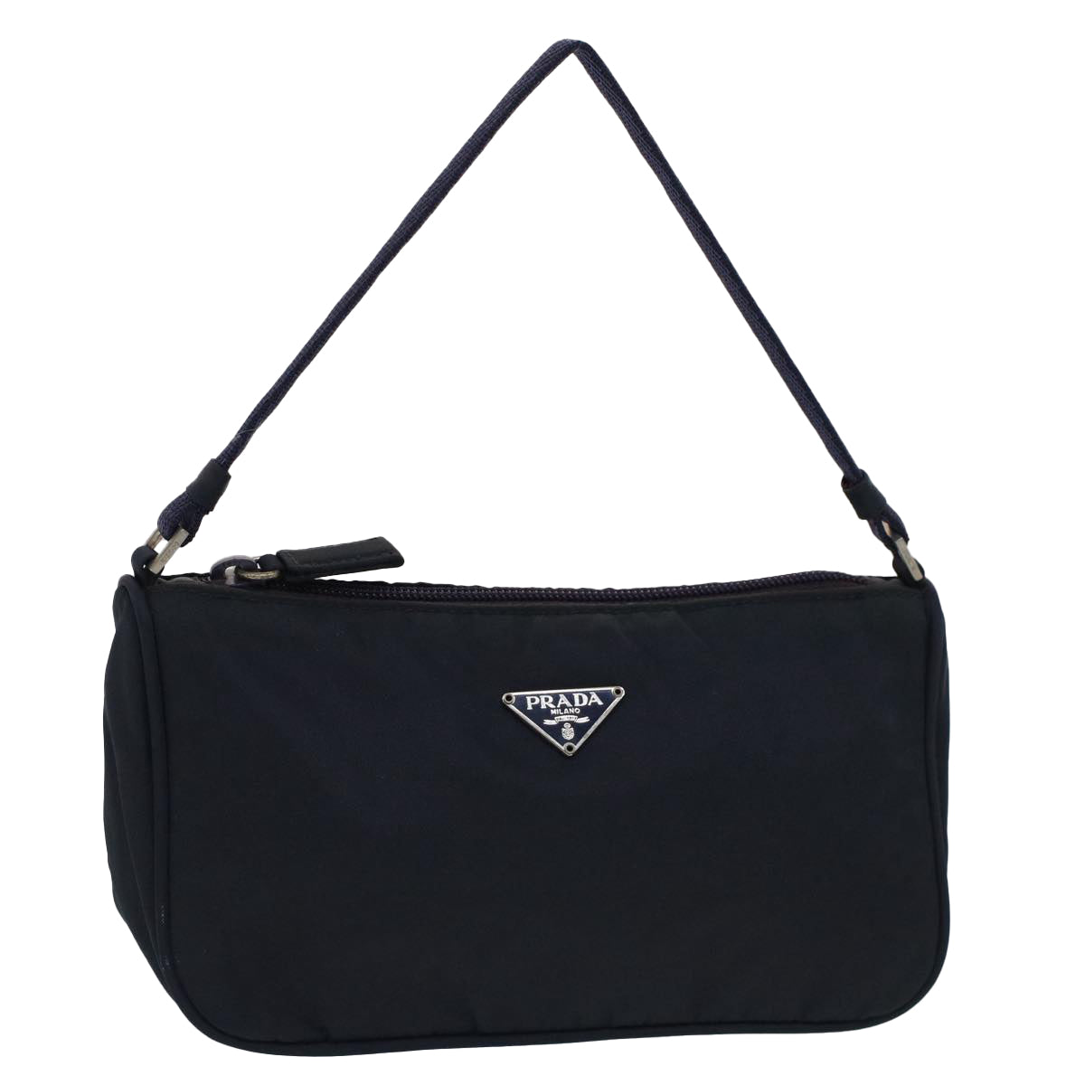 PRADA Accessory Pouch Nylon Purple Auth Luxury Handbag