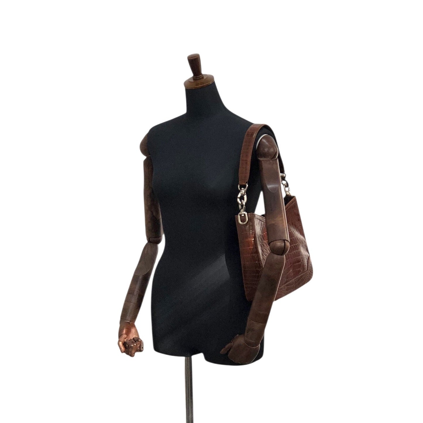 CELINE Gancini Shoulder bag Brown uh6ta4
