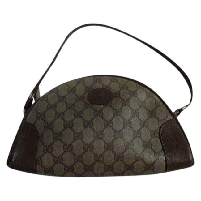 Gucci Leather Canvas Shoulder Bag