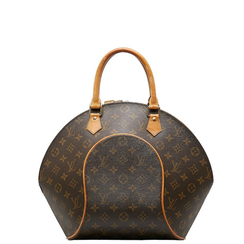 Louis Vuitton Monogram Ellipse MM Handbag 2WAY Brown PVC Leather Louis Vuitton