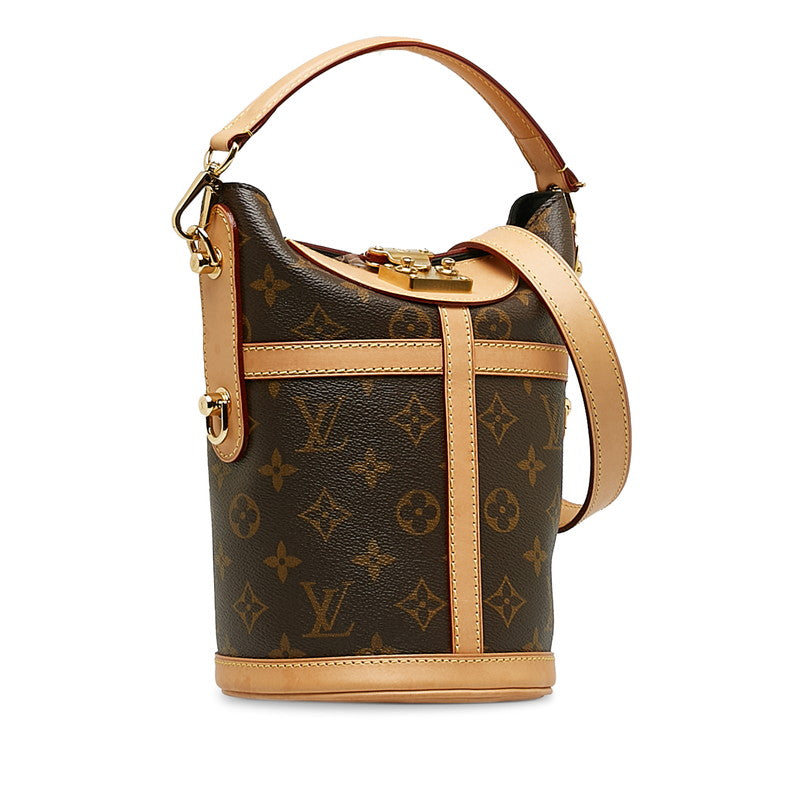 Louis Vuitton Monogram Handbag 2WAY Brown Leather Louis Vuitton