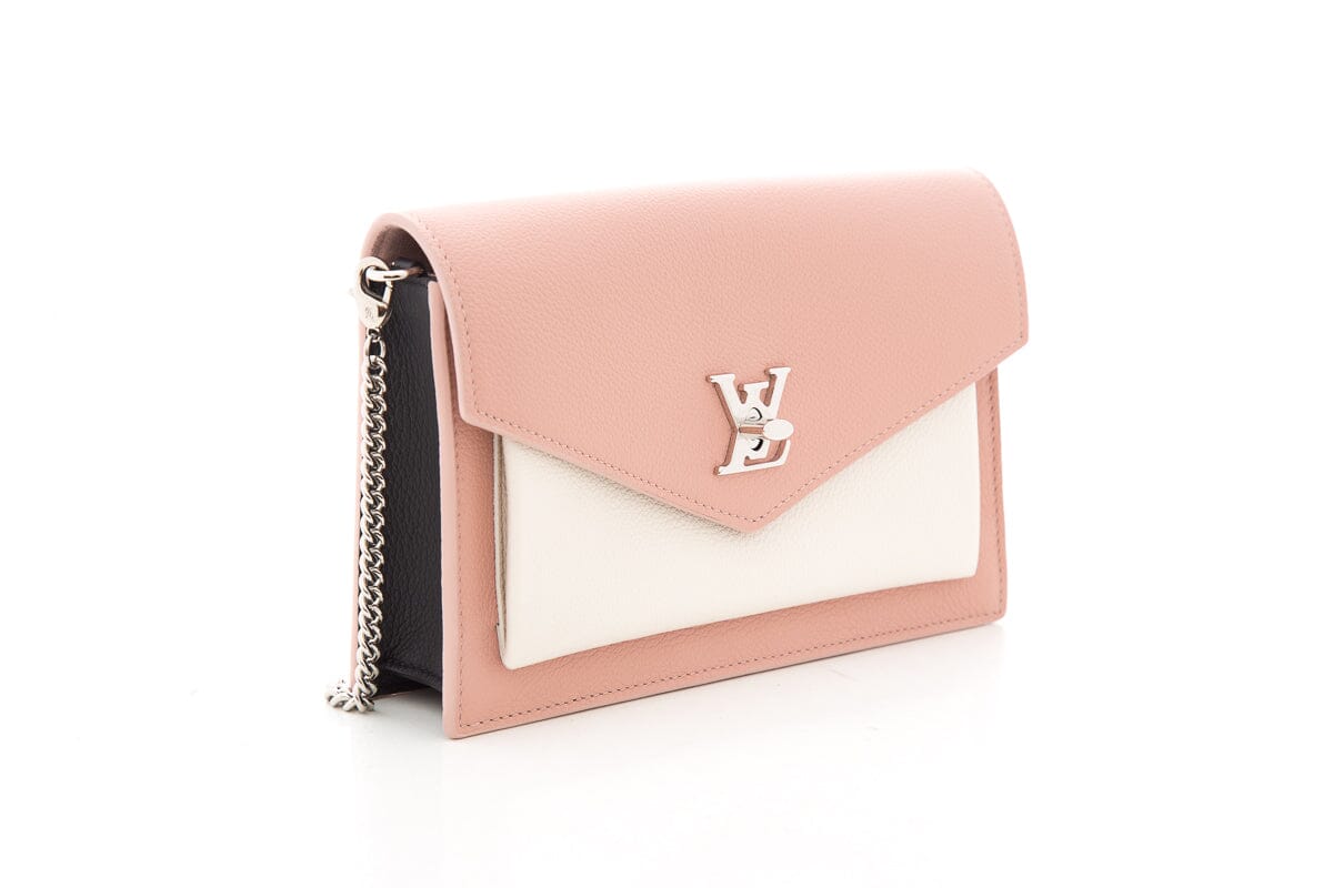 Louis Vuitton Pink Lock Me Pochette Cross-Body Clutch