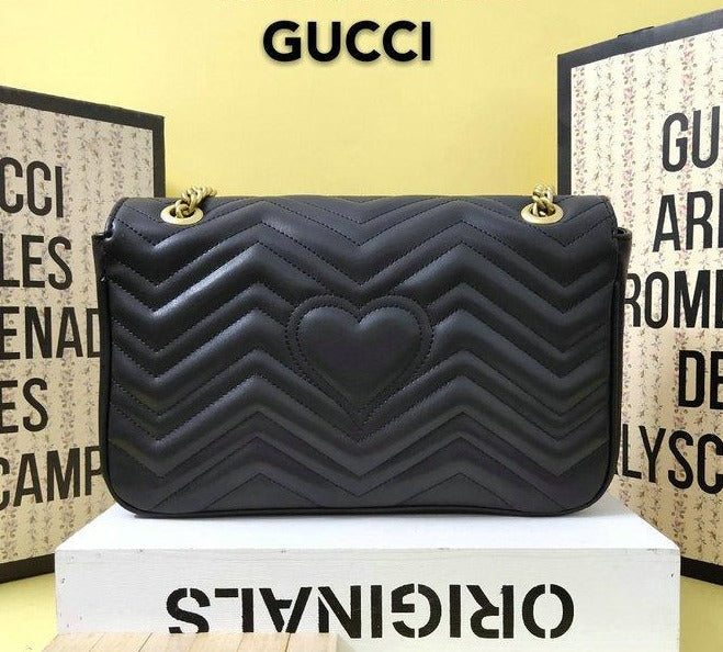 Gucci GG Marmont Leather Chain Shoulder Bag Style 25