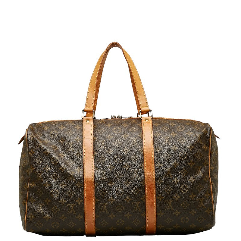 Louis Vuitton Monogram Baseball 45 Boston Bag Brown PVC Leather Louis Vuitton