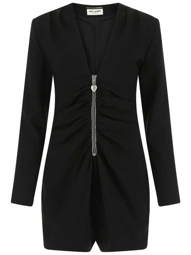Luxury Saint Laurent Trending 2026 Short Jumpsuit Black
