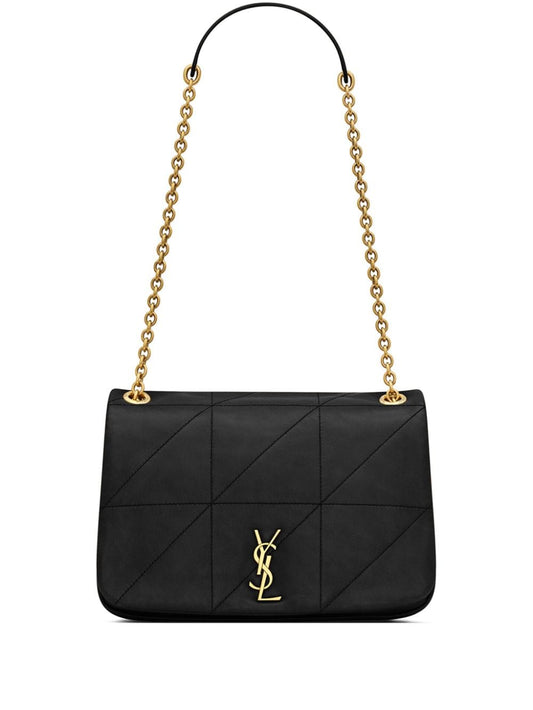 Luxury Saint Laurent Trending 2025 Women's Ysl Bo Jamie Black Bag With Golden Logo in Nero |