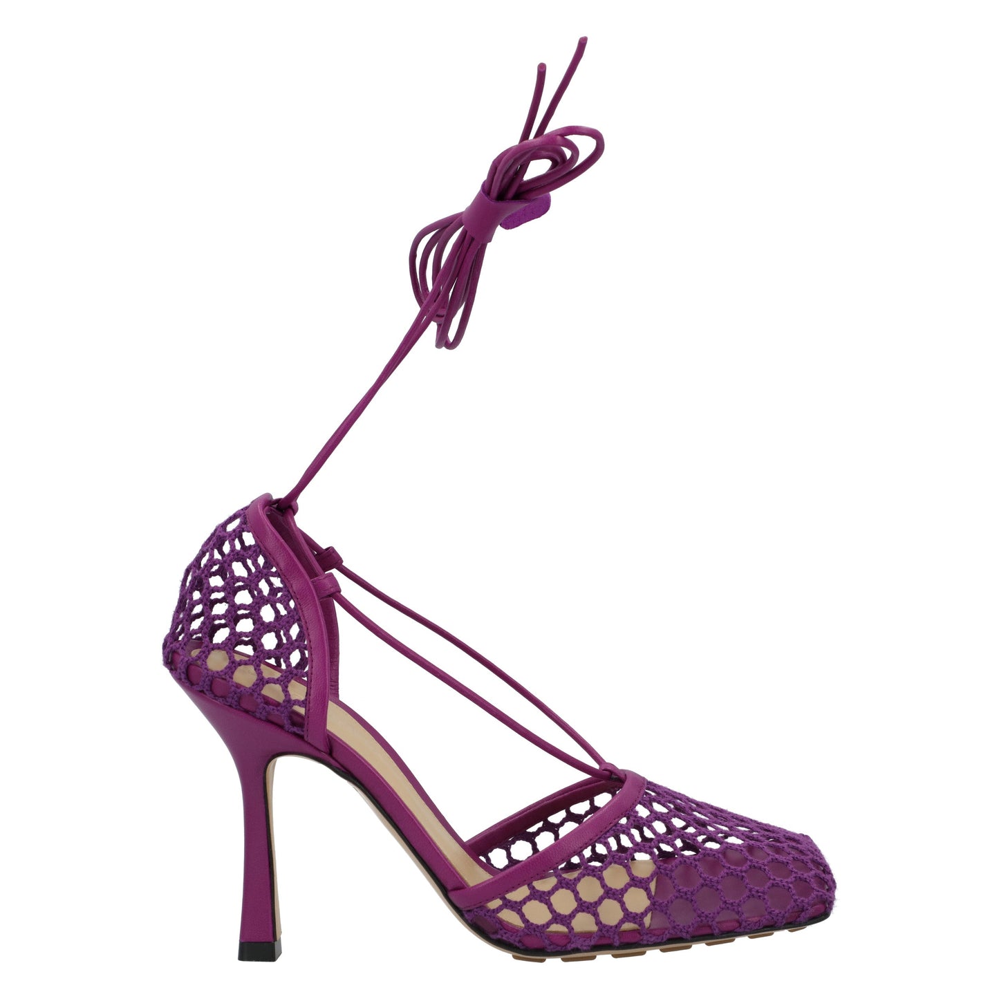 Luxury Bottega Veneta Stretch Lace-Up Sandal violet