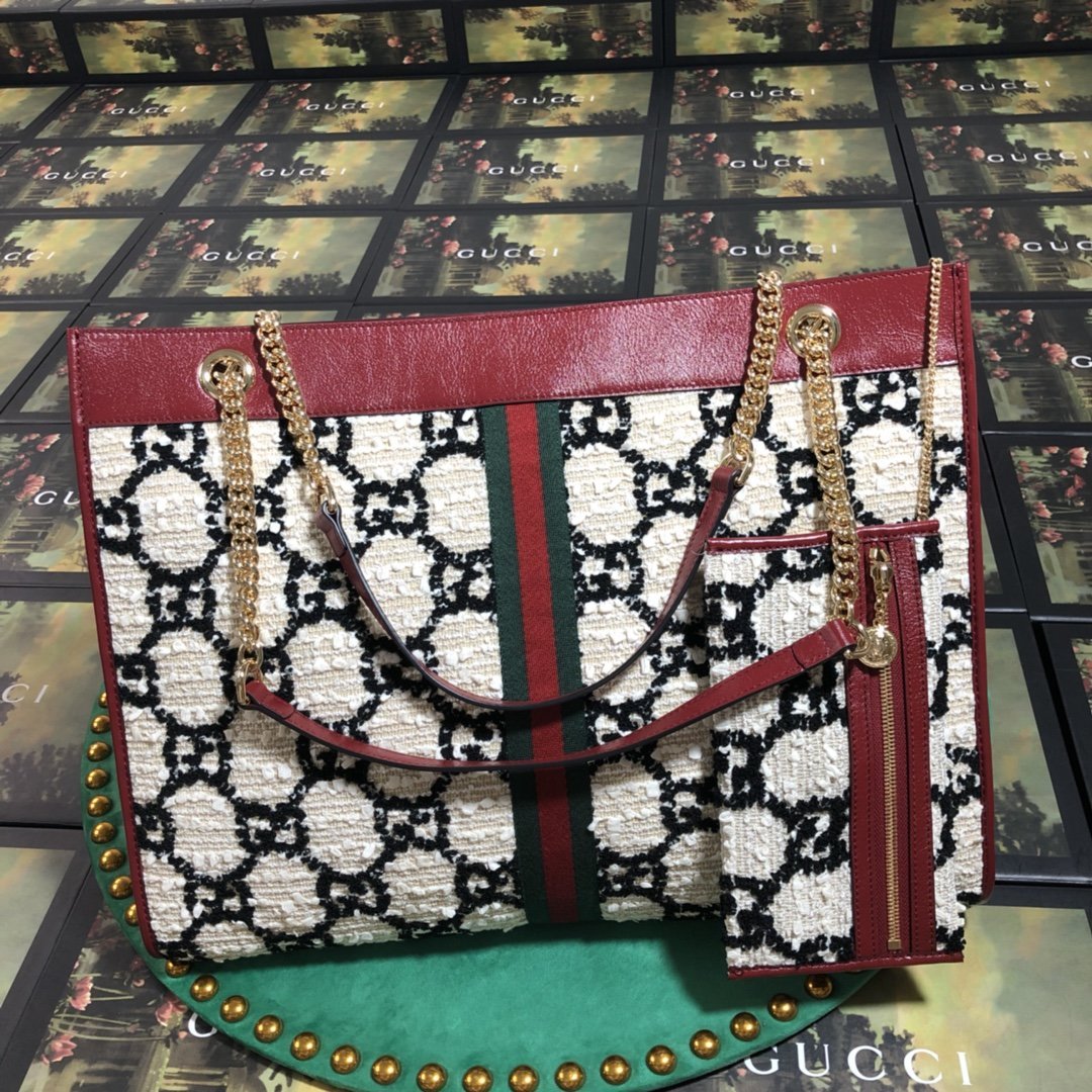 Gucci Tweed Wool Handbag Style 1