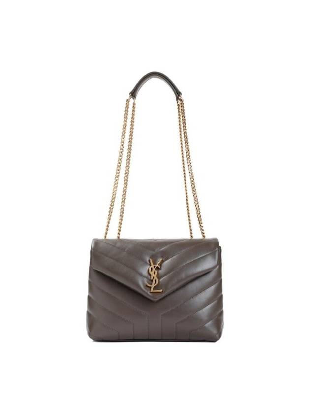 Luxury Saint Laurent Trending 2026 Bronze Monogram Loulou Matelasse Y Leather Small Shoulder Bag Brown