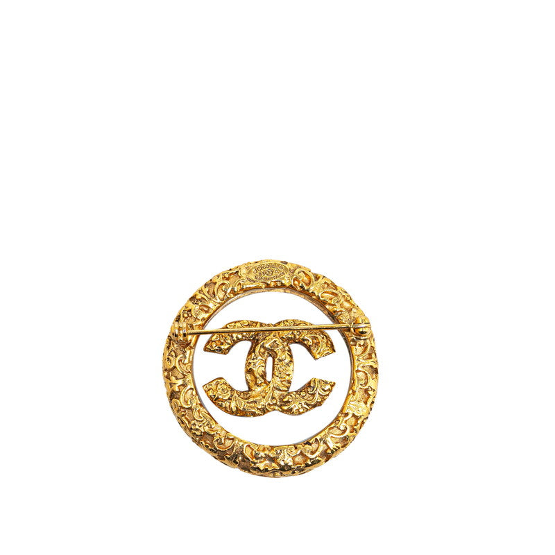 Chanel Gold-Plated Coco Mark Lava Brooch Plastic 03A Classic Flap Tote