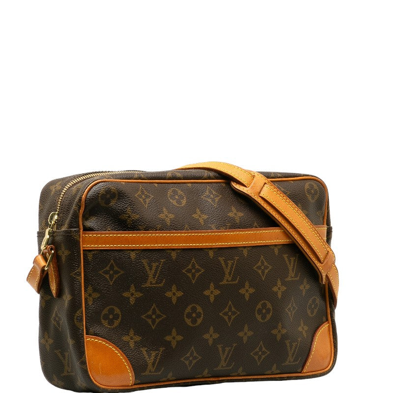 Louis Vuitton Monogram Trocadero 30 Slipper Shoulder Bag Brown PVC Leather Lady Louis Vuitton