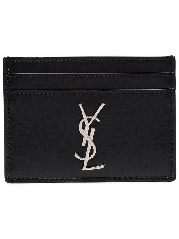 Luxury Saint Laurent Trending 2026 Monogram Card Case in Smooth Leather Black