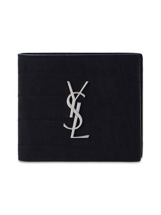 Luxury Saint Laurent Trending 2026 Monogram East West Half Wallet Black