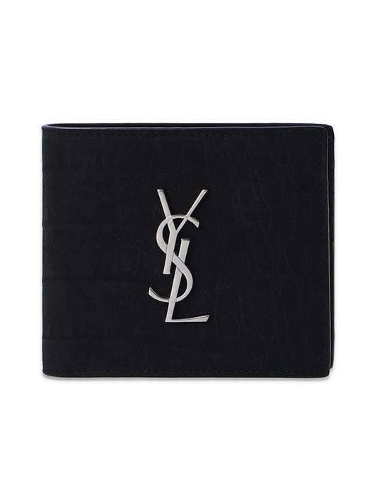 Luxury Saint Laurent Trending 2026 Monogram East West Half Wallet Black