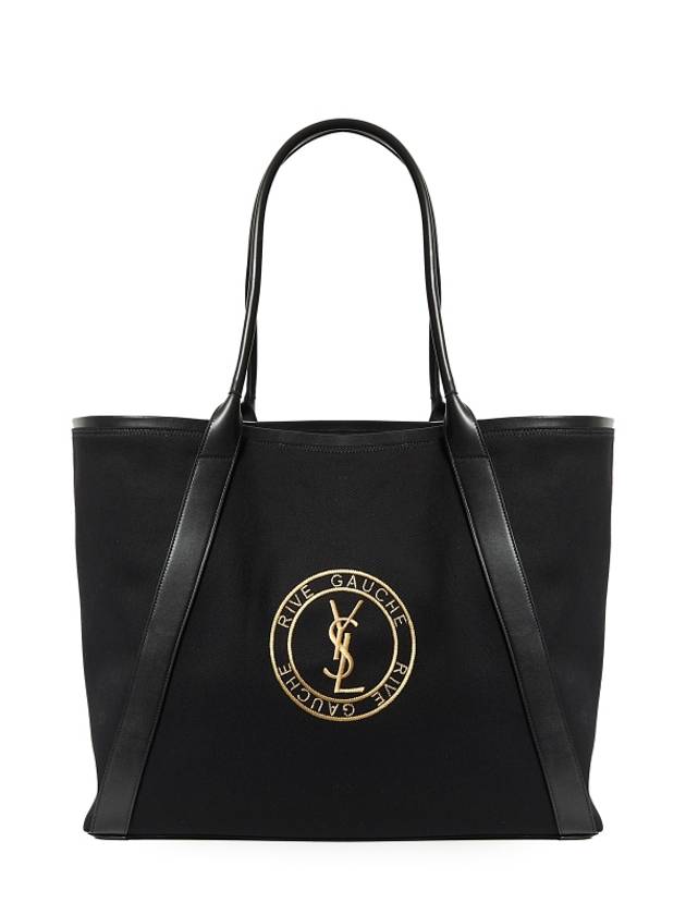 Luxury Saint Laurent Trending 2025 Rive Gauche Canvas Tote Bag Black