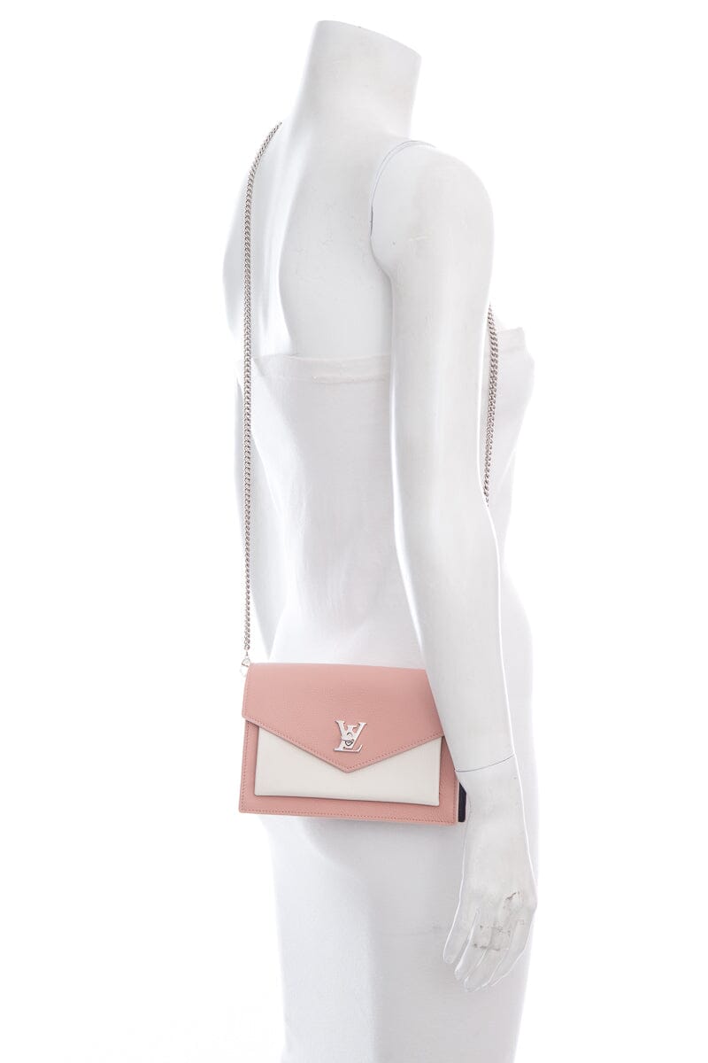 Louis Vuitton Pink Lock Me Pochette Cross-Body Clutch