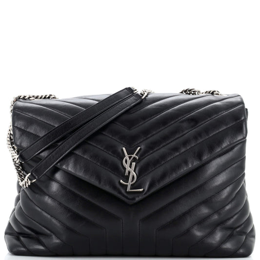 Luxury Saint Laurent Trending 2025 Loulou Shoulder Bag Matelasse Chevron Leather Large