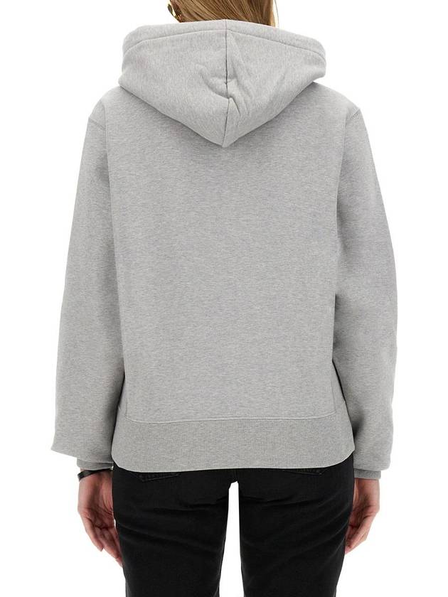 Luxury Saint Laurent Trending 2026 Cassandre Organic Cotton Hoodie Grey