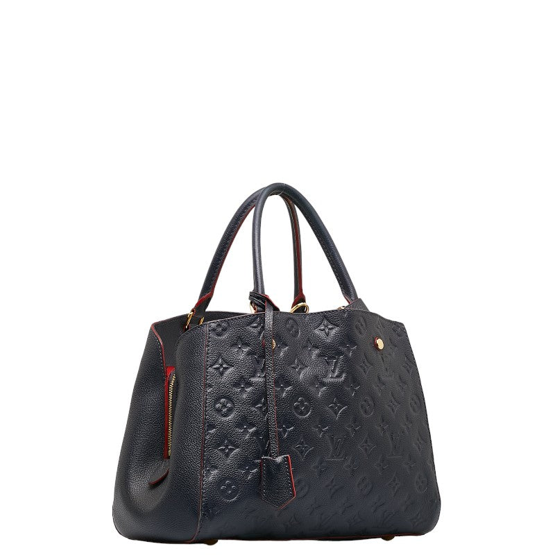Louis Vuitton Monogram Amplant Montaigne MM Handbag Shoulder Bag 2WAY Marine Rouge Naïve Leather Louis Vuitton