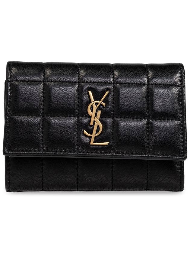 Luxury Saint Laurent Trending 2026 Cassandra Matelasse Carre Half Wallet Black