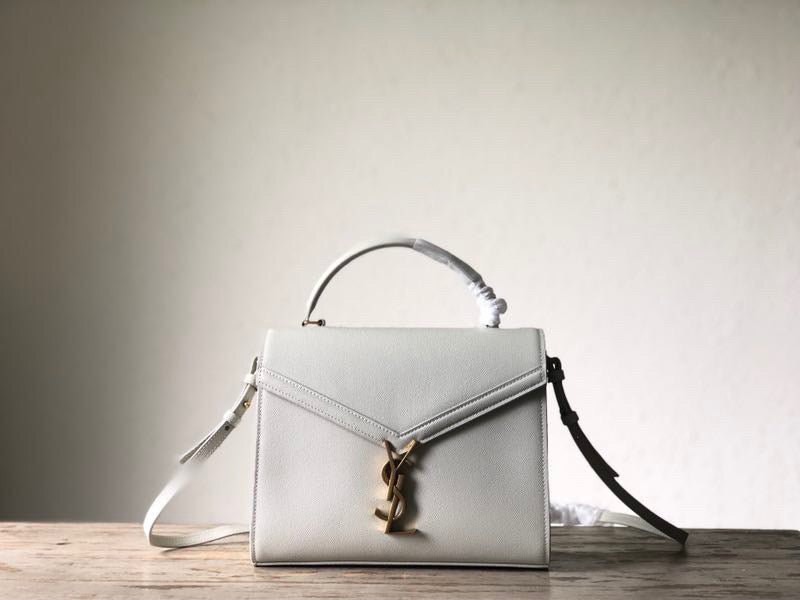 Yves Saint Laurent Cassandra Medium Top Handle Bag Black.7in/