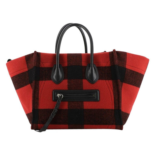 CELINE Phantom Printed Felt Mini Luggage Wool Bag