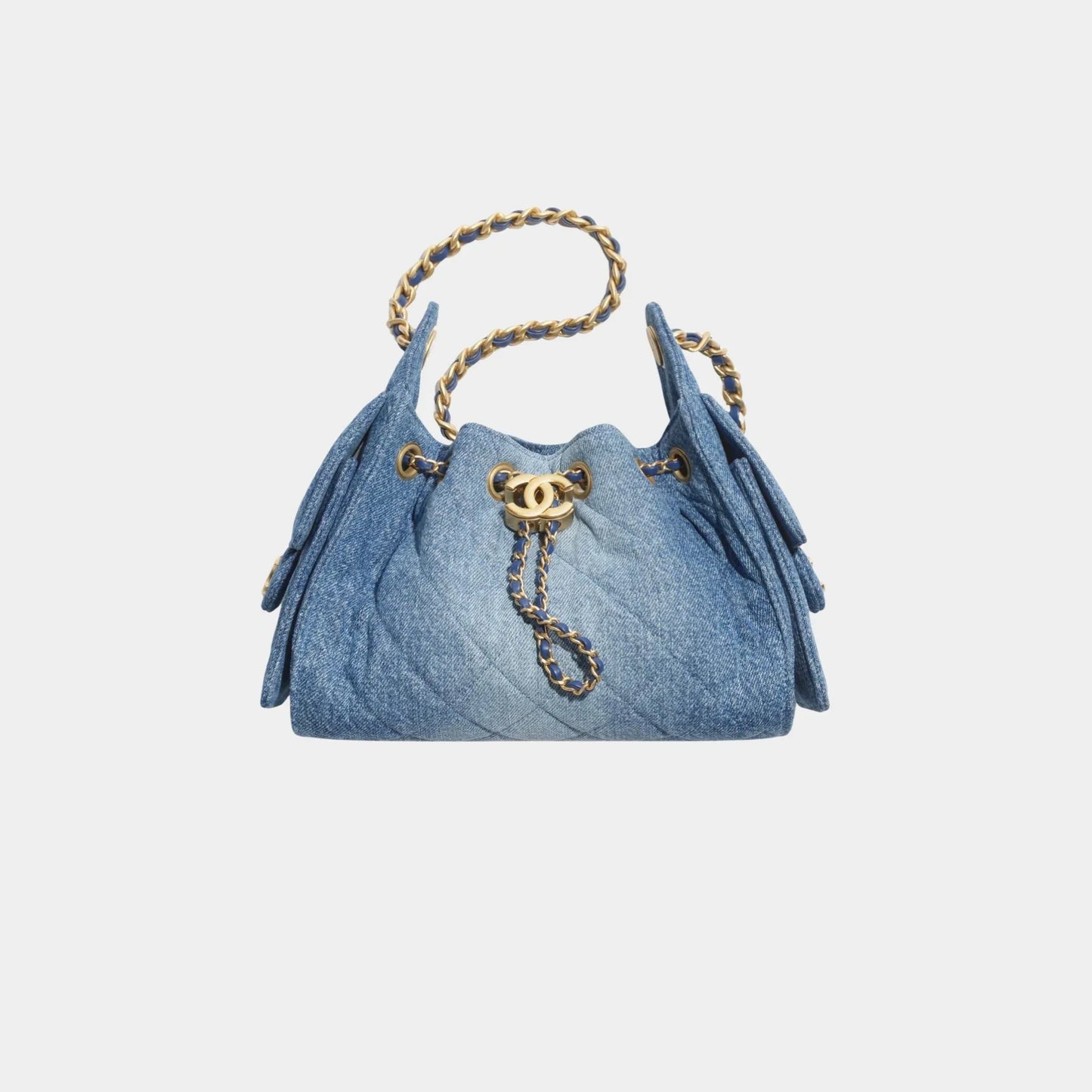 Chanel 25 Mini Handbag Washed & Gold Tone Metal