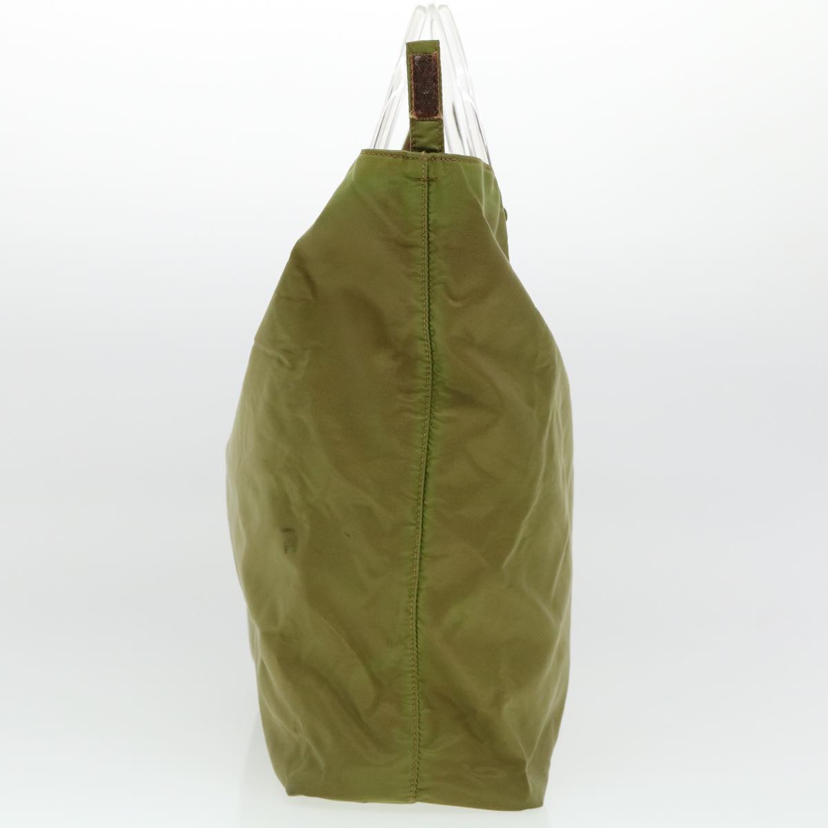 Prada Hand Bag Nylon Khaki