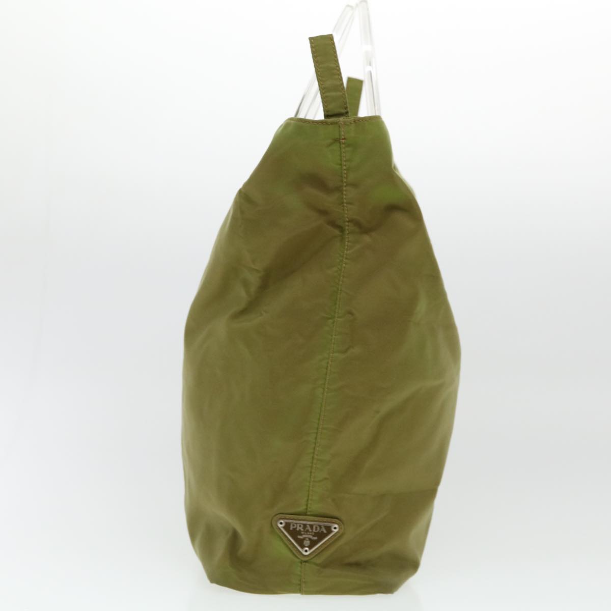 Prada Hand Bag Nylon Khaki