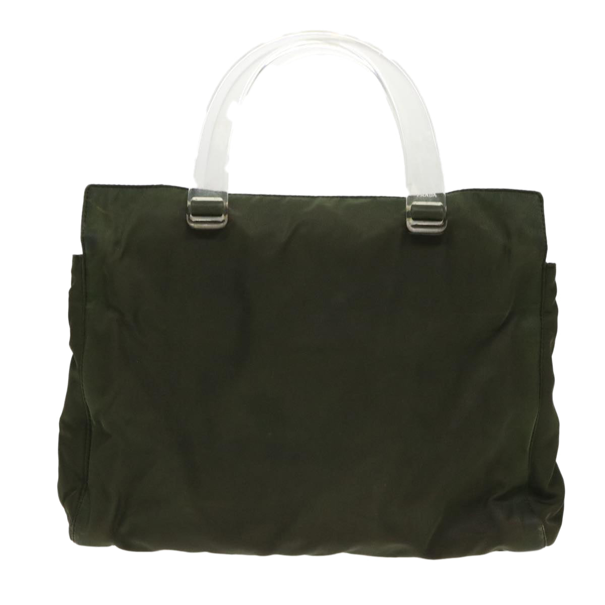 Prada Hand Bag Nylon Khaki