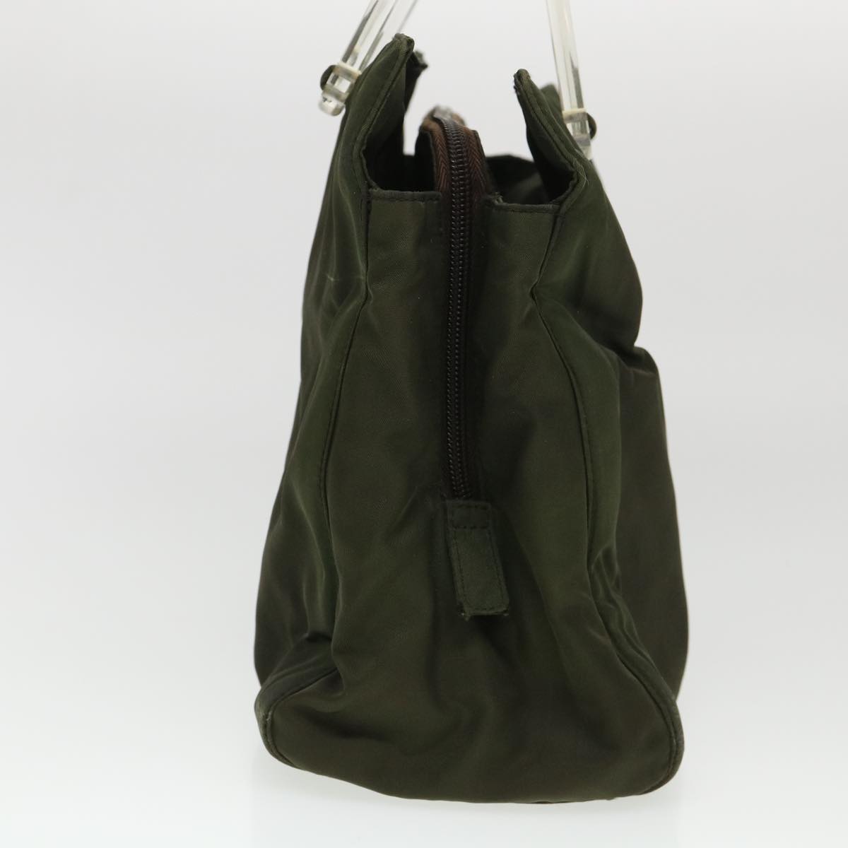 Prada Hand Bag Nylon Khaki