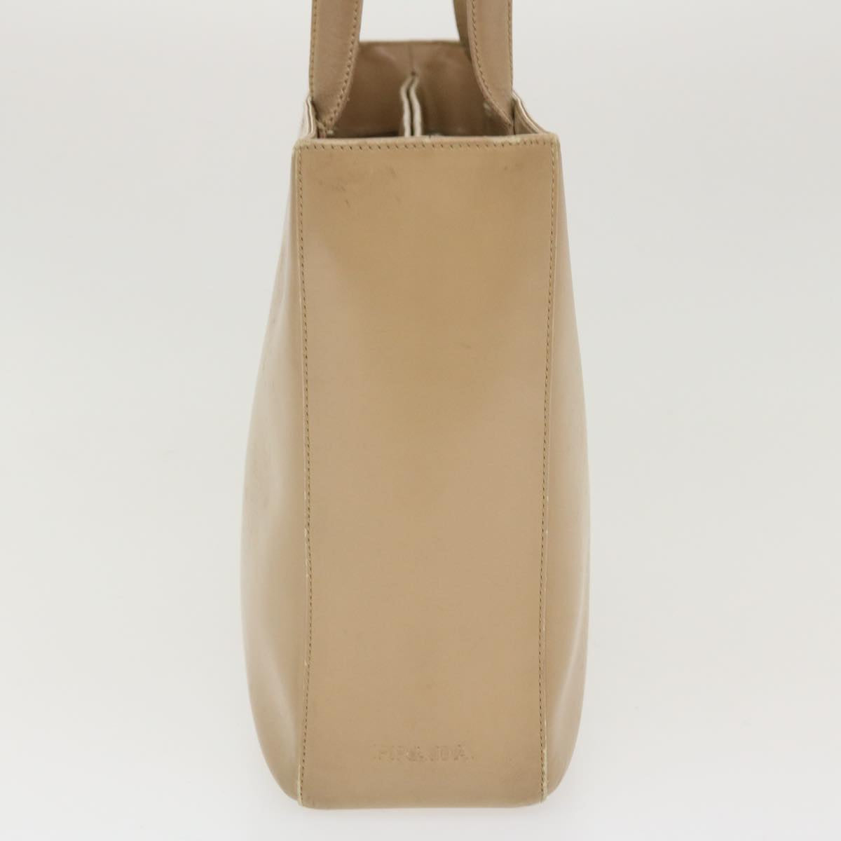 Prada Shoulder Bag Leather Beige