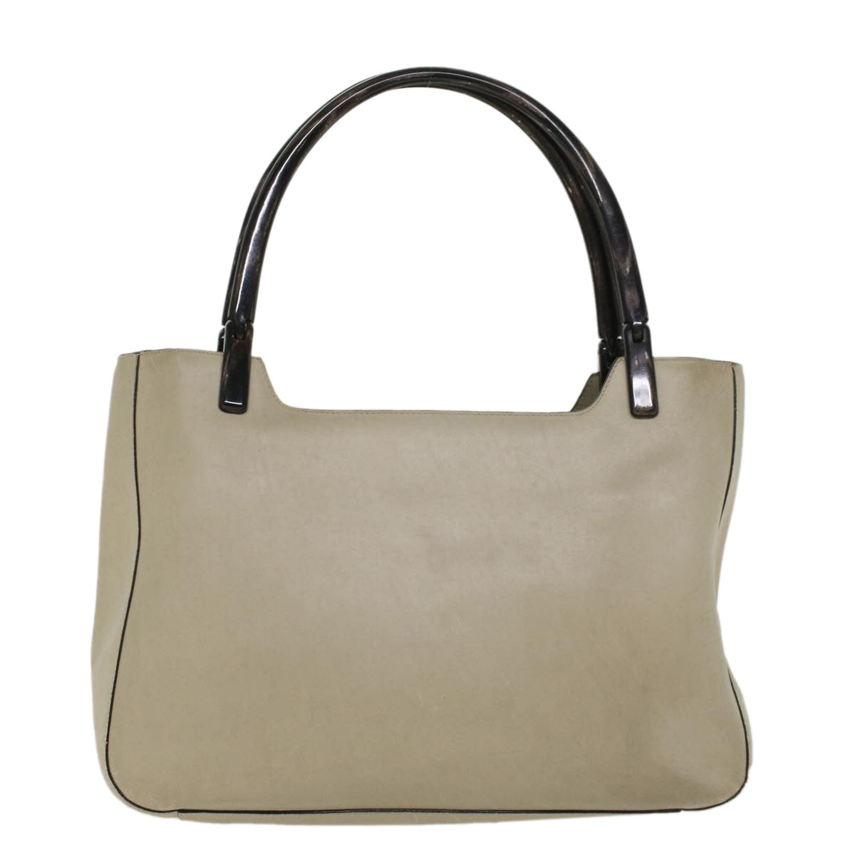 Prada Shoulder Bag Leather Gray